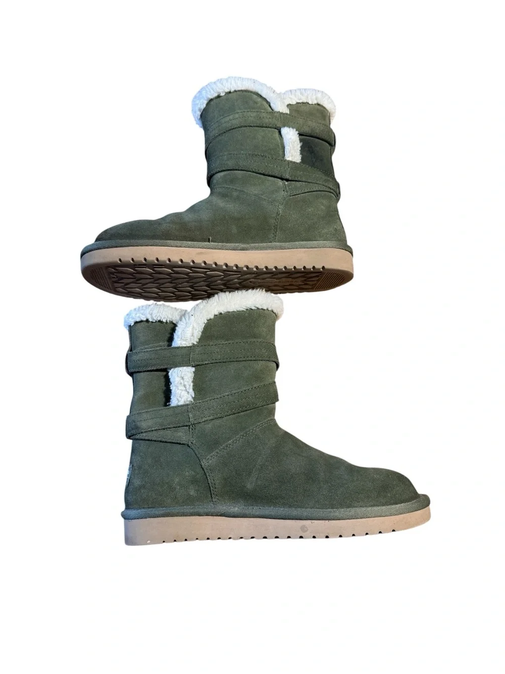 Koolaburra by Ugg Women’s Delene Olive Suede Shearling Winter Boots